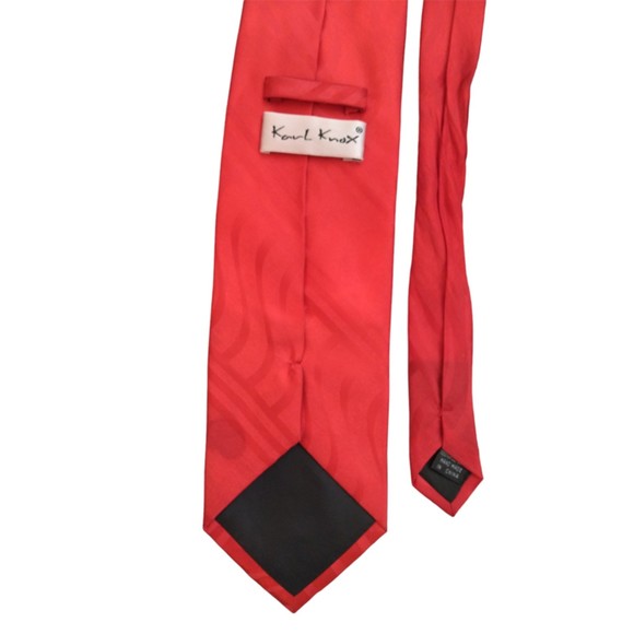 Karl Kani Long Sleeve Men's Red Dress Shirt Size 16.5 36-37 with Tie - Picture 6 of 7